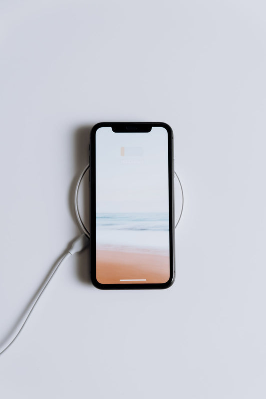 Smartphone charging on a wireless charging pad